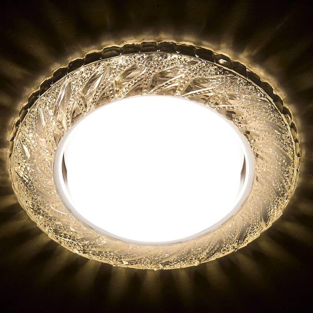 встраиваемый светодиодный светильник ambrella light gx53 led g303 cl/ww