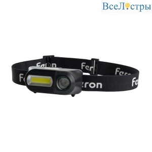 Налобный светодиодный фонарь Feron TH2309 аккумуляторный 70х20 200 лм 41713
