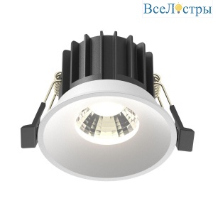 Встраиваемый светодиодный светильник Maytoni Technical Round DL058-12W-DTW-W