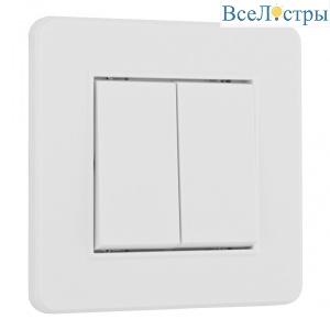 Выключатель двухклавишный Arte Milano SET16-1-30-2 white