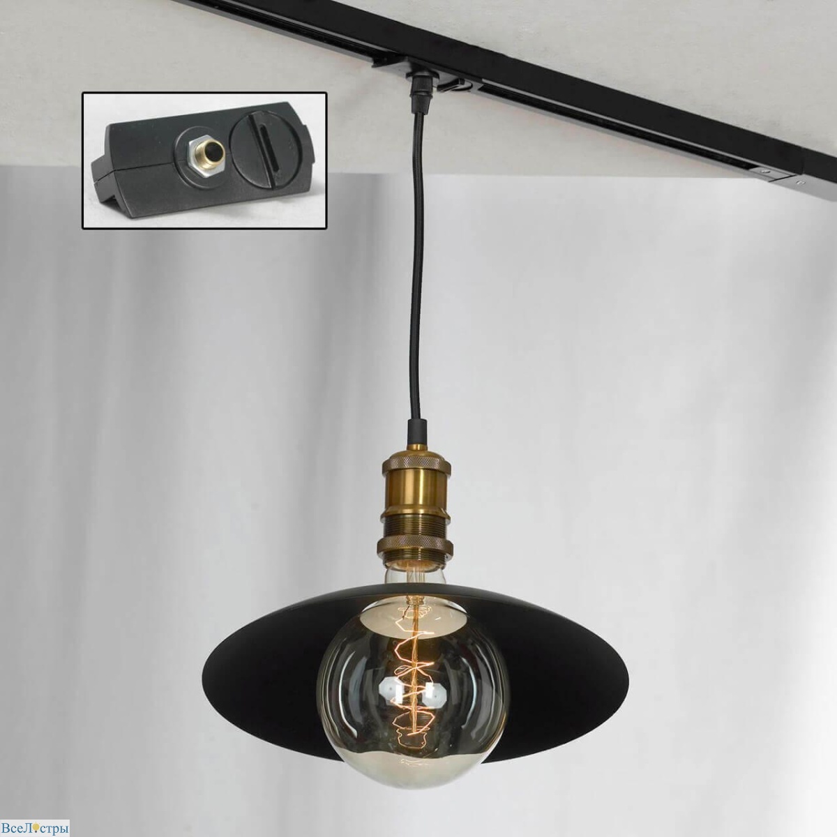 трековый светильник однофазный lussole loft baldwin track lights lsp-9670-tab