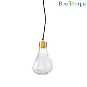 Подвесной светильник Delight Collection KR1197 KR1197P-1 brass/clear