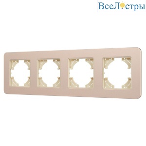 Рамка на 4 поста алюминиевая Arlight FRM-AKIRY-SFAL-4-GD 049745