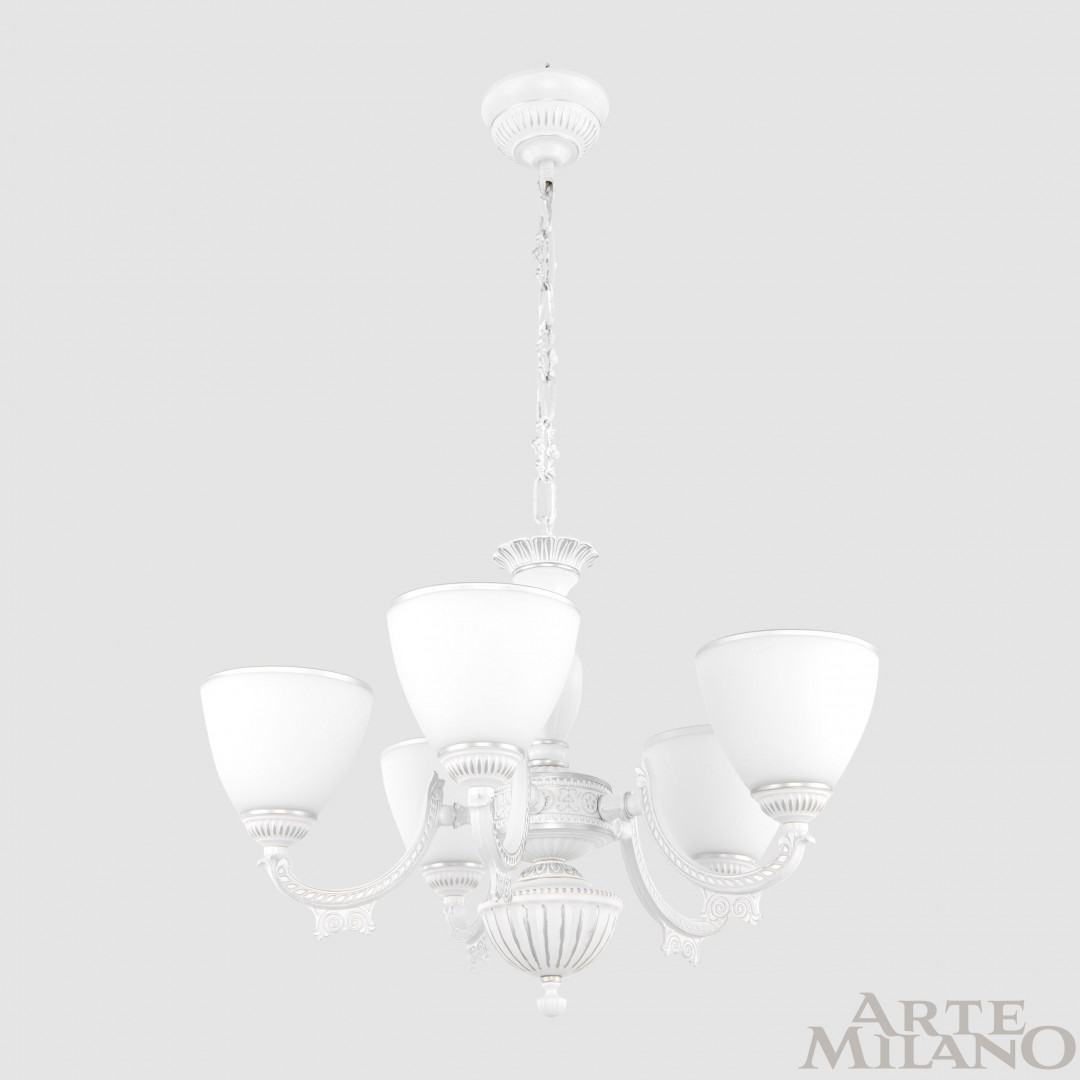 подвесная люстра arte milano 342837/5 wt+sl