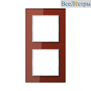 Рамка двухместная Jung AC582GLRT