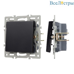 Механизм выключателя одноклавишный проходной Arlight SWT-MKP1-PL-BK (250V, 16A) 043715