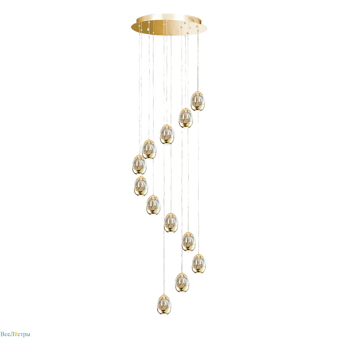 каскадная люстра delight collection terrene md13003023-12a gold