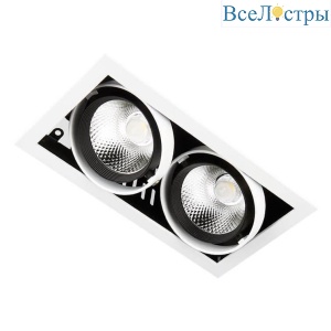 Встраиваемый светодиодный светильник Ambrella light Cardano T812 BK/CH 2*12W 4200K