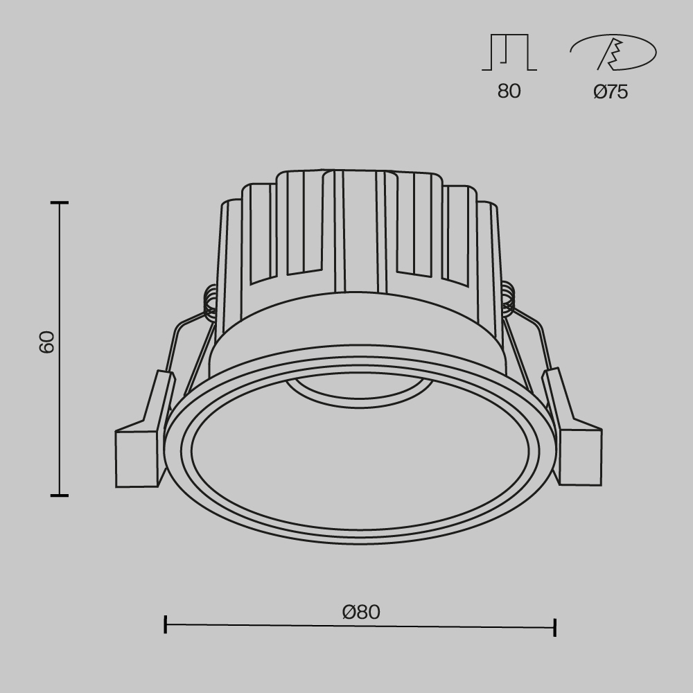 встраиваемый светильник maytoni round dl058-12w2.7k-w