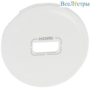 Лицевая панель Legrand Celiane розетки аудио/видео HDMI белая 068216