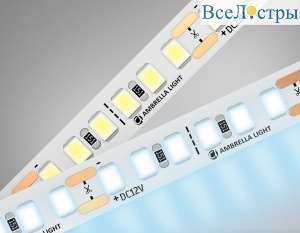 Светодиодная лента Ambrella Light LED Strip 12В 2835 14,4Вт/м 6500K 5м IP20 GS1303
