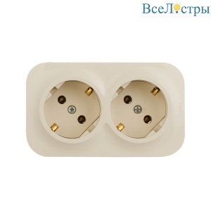 Розеточный блок двойной с/з Legrand Quteo 782263