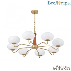 Подвесная люстра Arte Milano Napoli 310166/D900/8 BS/WD