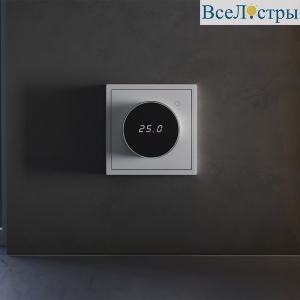 Терморегулятор электронный Voltum S70 с индикацией и датчиком, для теплого пола, (серый) VLS070116