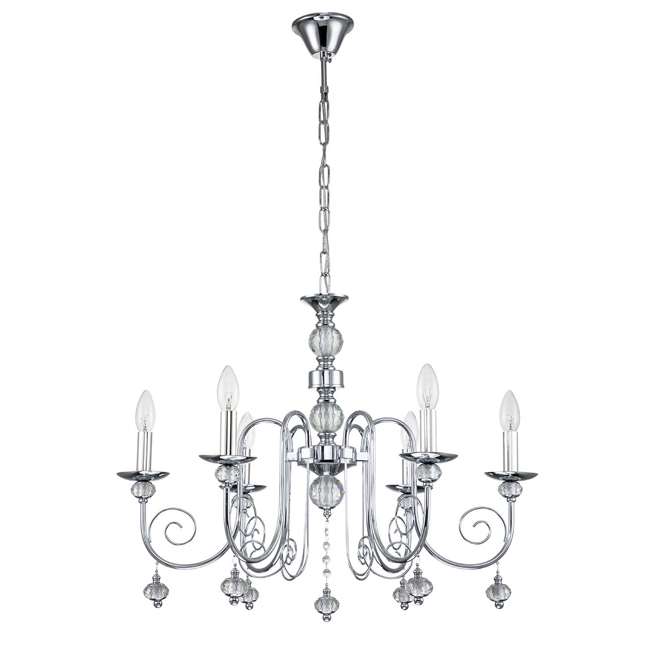подвесная люстра escada shine 678/6pl chrome