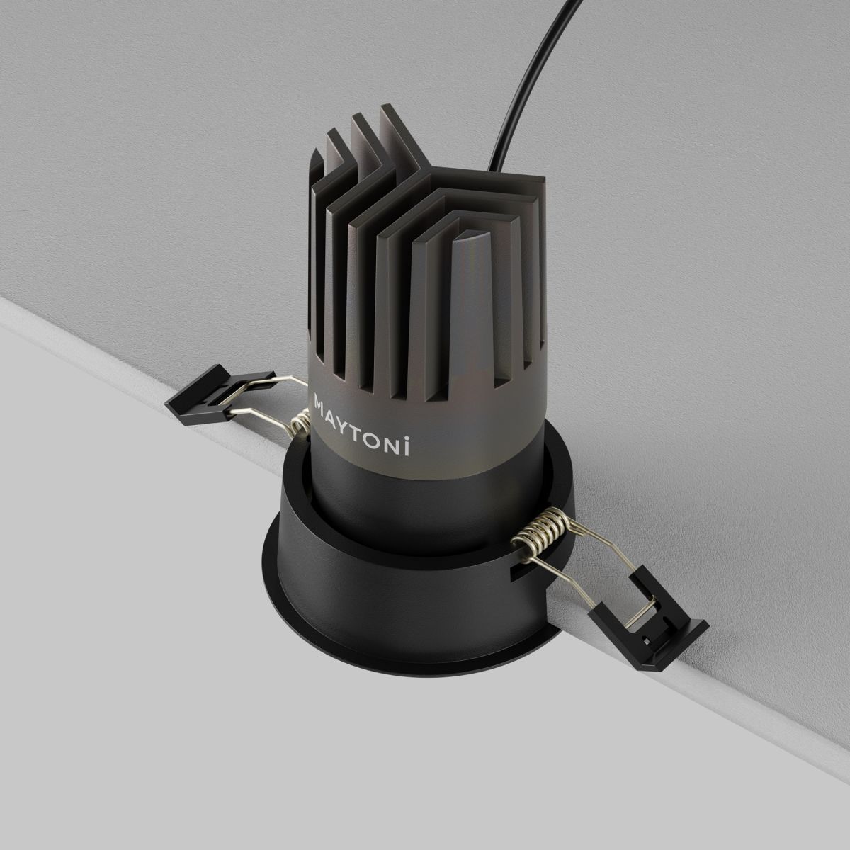 встраиваемый светильник maytoni technical dip dl118-15w-3k-b
