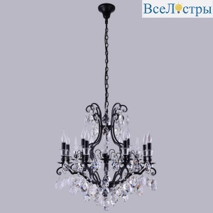 Подвесная люстра Crystal Lux Magnifico SP13 Black/Transparent
