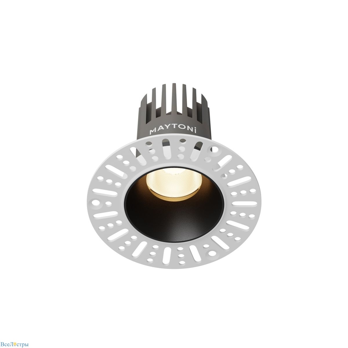 встраиваемый светильник maytoni technical dip dl119-10w-3k-trs-b