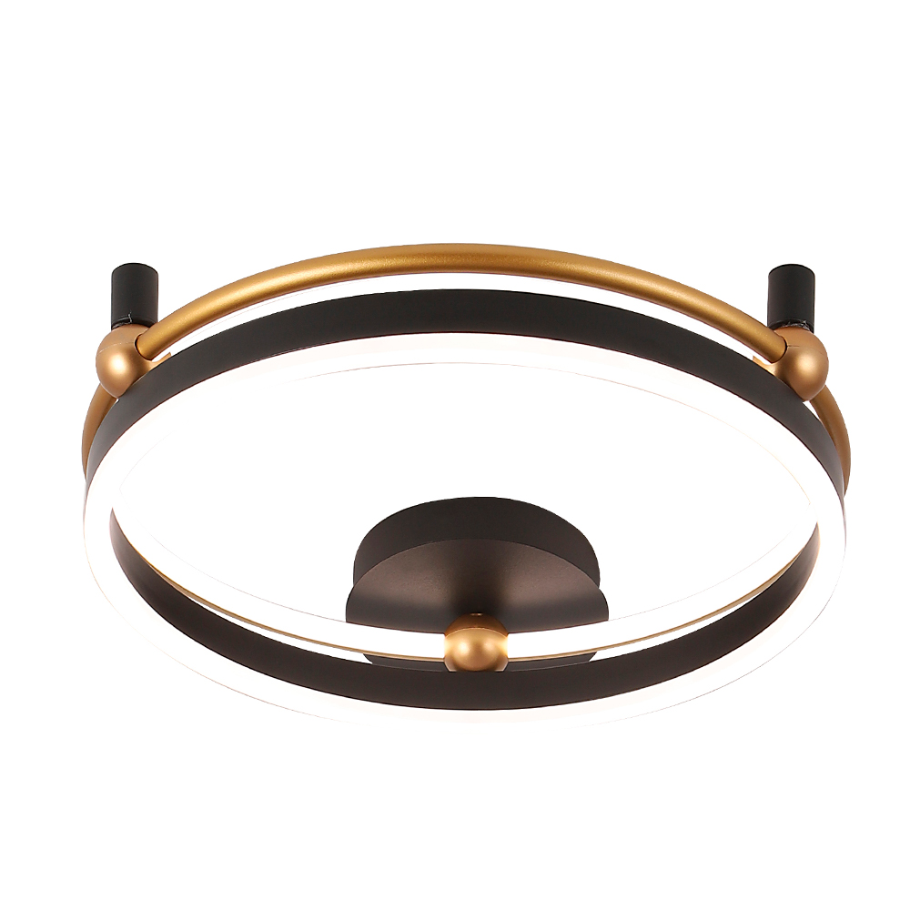 потолочный светильник crystal lux fernando pl48w led black/gold