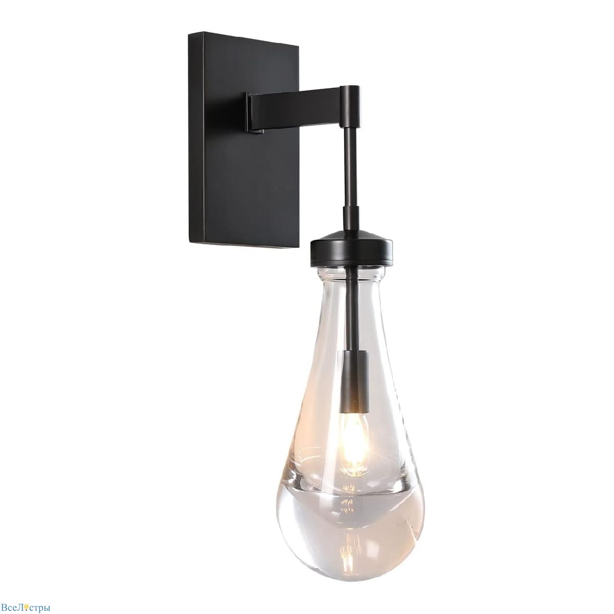 бра delight raindrop mt9093-1w black brushed gold