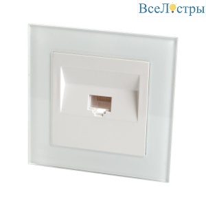 Розетка компьютерная Stekker Катрин белый GLS00-7007-01 39170