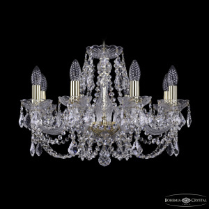 Подвесная люстра Bohemia Ivele Crystal 1402/8/195 G Leafs