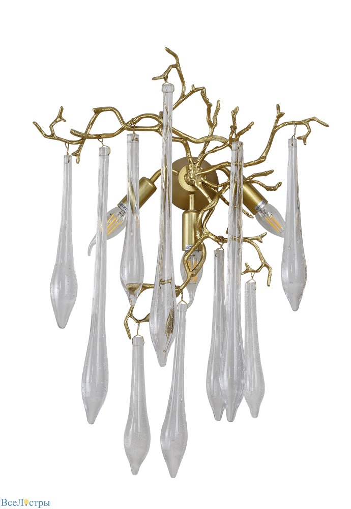 бра crystal lux reina reina ap3 gold pearl