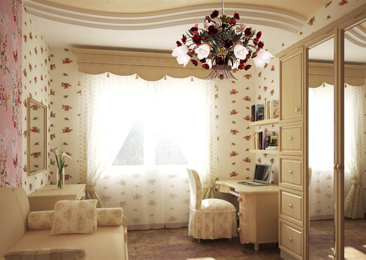 подвесная люстра lucia tucci fiori di rose 1760.8
