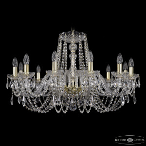 Подвесная люстра Bohemia Ivele Crystal 1402/12/300 G Leafs