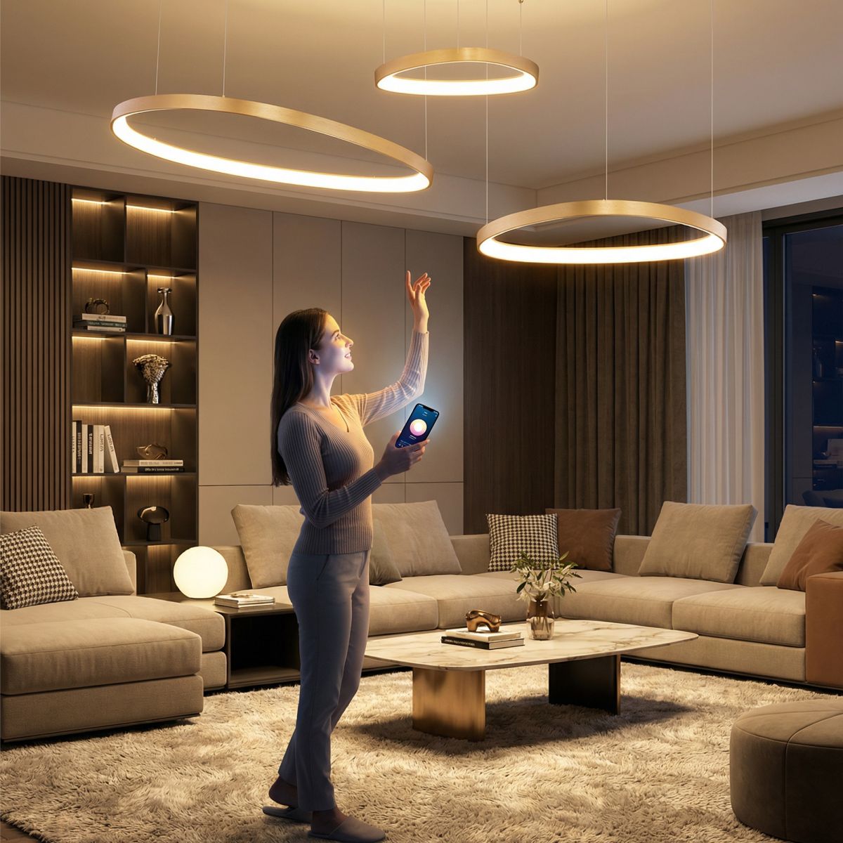 подвесная люстра citilux genka smart cl756a092