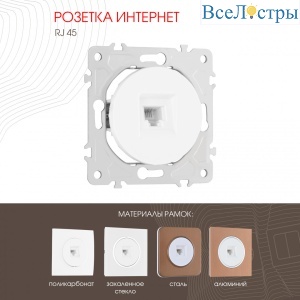 Розетка RJ45 Arte Milano 202.45-1.white