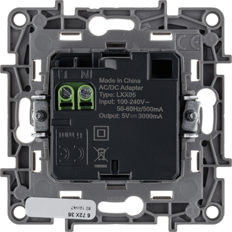 зарядка usb a-c legrand etika белый 672236