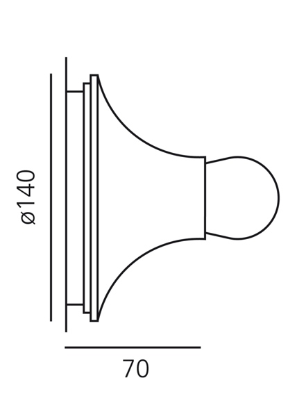 настенный/потолочный светильник teti orange artemide