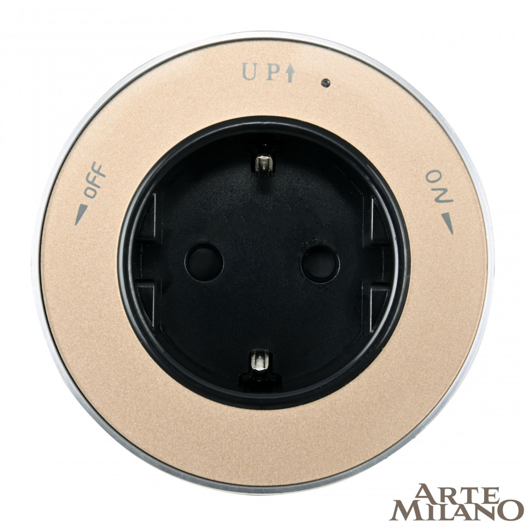 трековая розетка arte milano am-track-sockets 380011ts/es gold