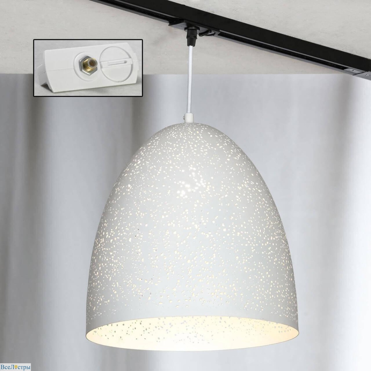 трековый светильник однофазный lussole loft port chester track lights lsp-9891-taw
