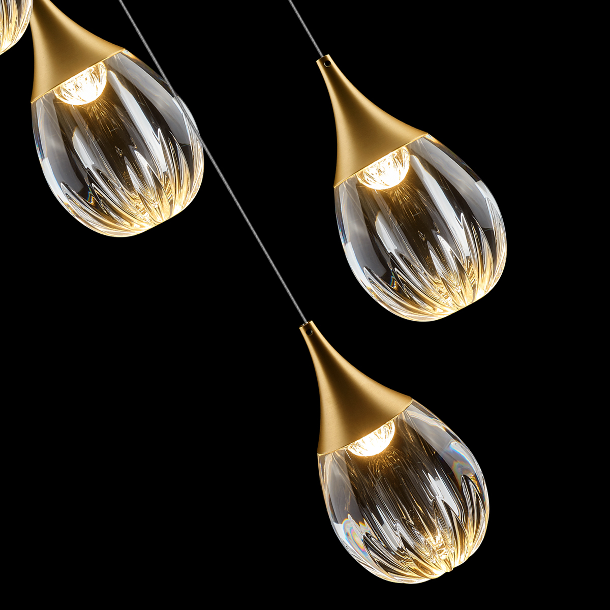 каскадная люстра delight collection stilla md24001004-12a gold/clear