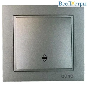 Выключатель одноклавишный Mono Electric Despina IP20 10A 250V антрацит 102-242425-109