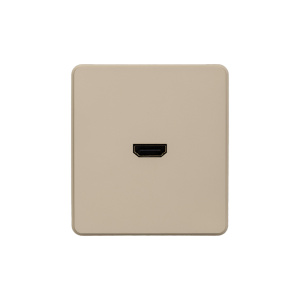Розетка ROUND HDMI с/у шелк KRANZ KR-78-0730-7