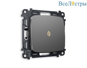 Комплект механизма 1-кл проходного выключателя с подсветкой Ambrella Volt Omega MO652030