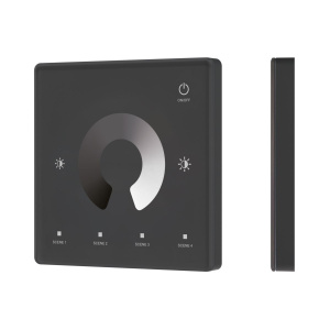 Сенсорная панель Arlight SMART-RF-801-11-1G-4SC-DIM черный (3V, 2.4G) накладная (IARL, IP20 Пластик) 063525