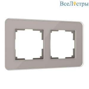 Рамка Werkel Elite на 2 поста дымчатый W0022417 4690389180699