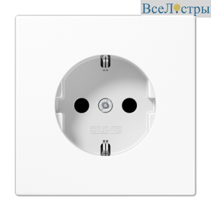 Розетка 2K+З со шторками Jung LS1520KIWW