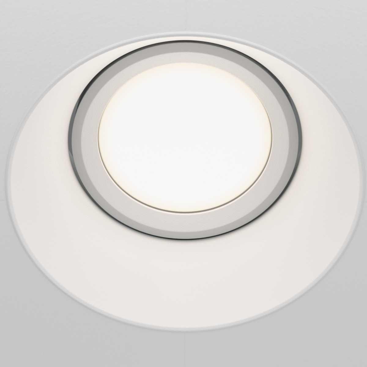 встраиваемый светильник maytoni technical dot dl042-01-rd-w