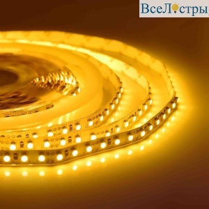 Светодиодная лента Apeyron 12В СТ 4,8Вт/м smd3528, 60д/м IP20 5м желтая 00-33