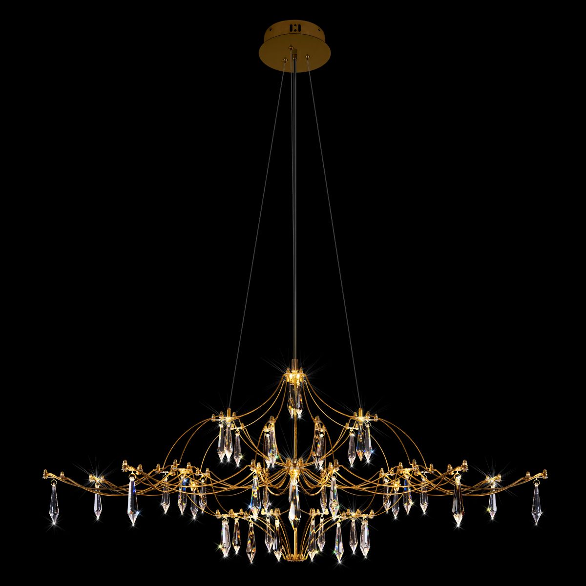 подвесная люстра loft it mira 10587/1000 gold asfour