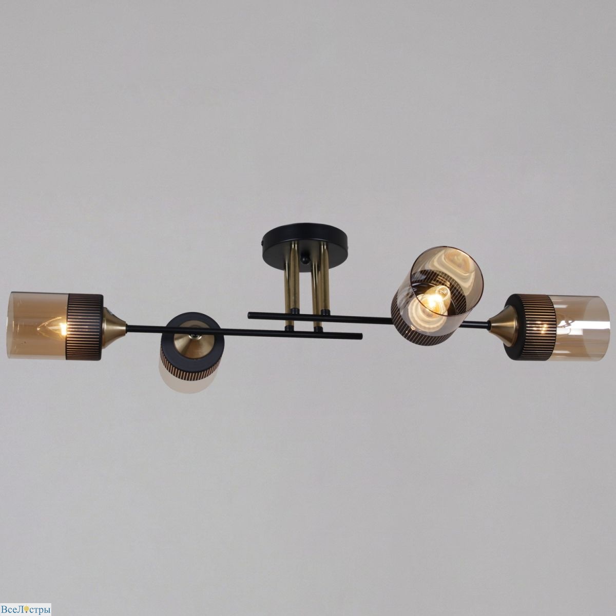 потолочная люстра reluce 48460-0.3-04 bk+copper