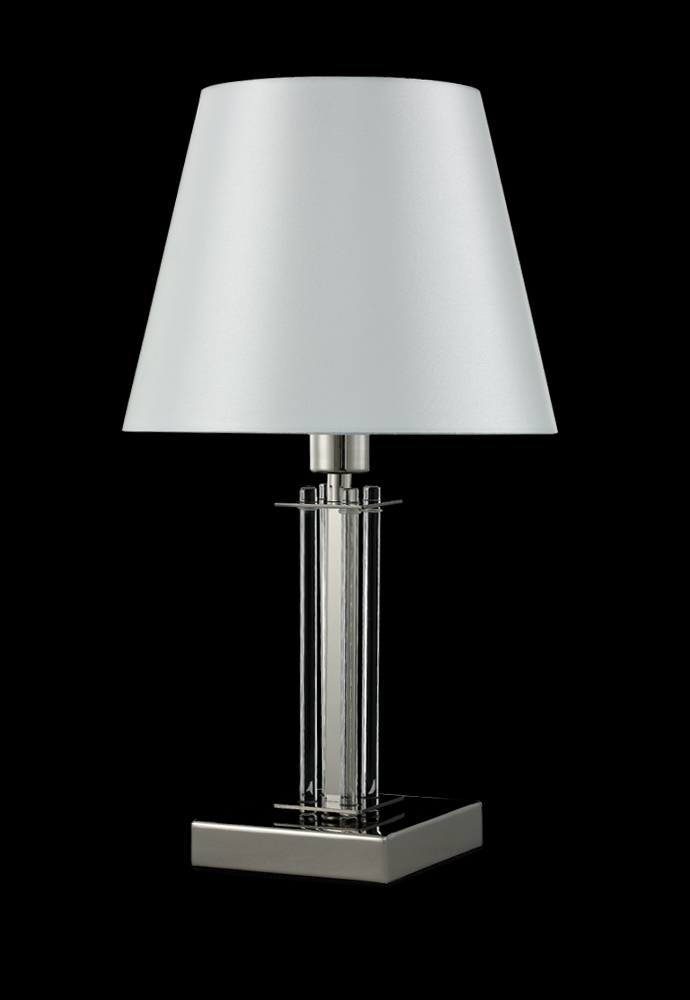 настольная лампа crystal lux nicolas nicolas lg1 nickel/white