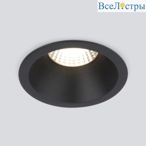 Встраиваемый светодиодный светильник Elektrostandard Lin 15266/LED 7W 3000K BK черный a063926