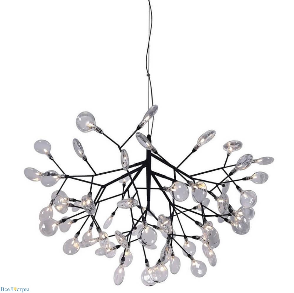 подвесная люстра crystal lux evita sp63 black/transparent