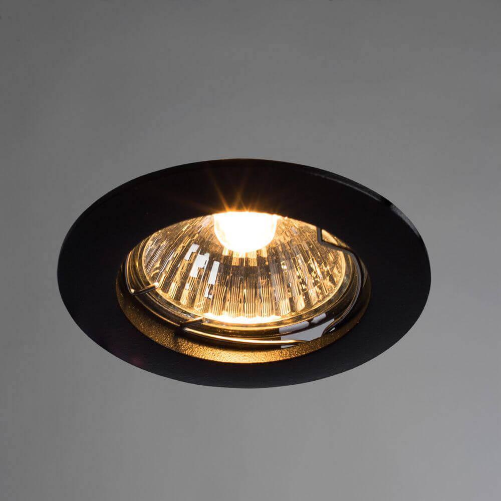 встраиваемый светильник arte lamp basic a2103pl-1bk